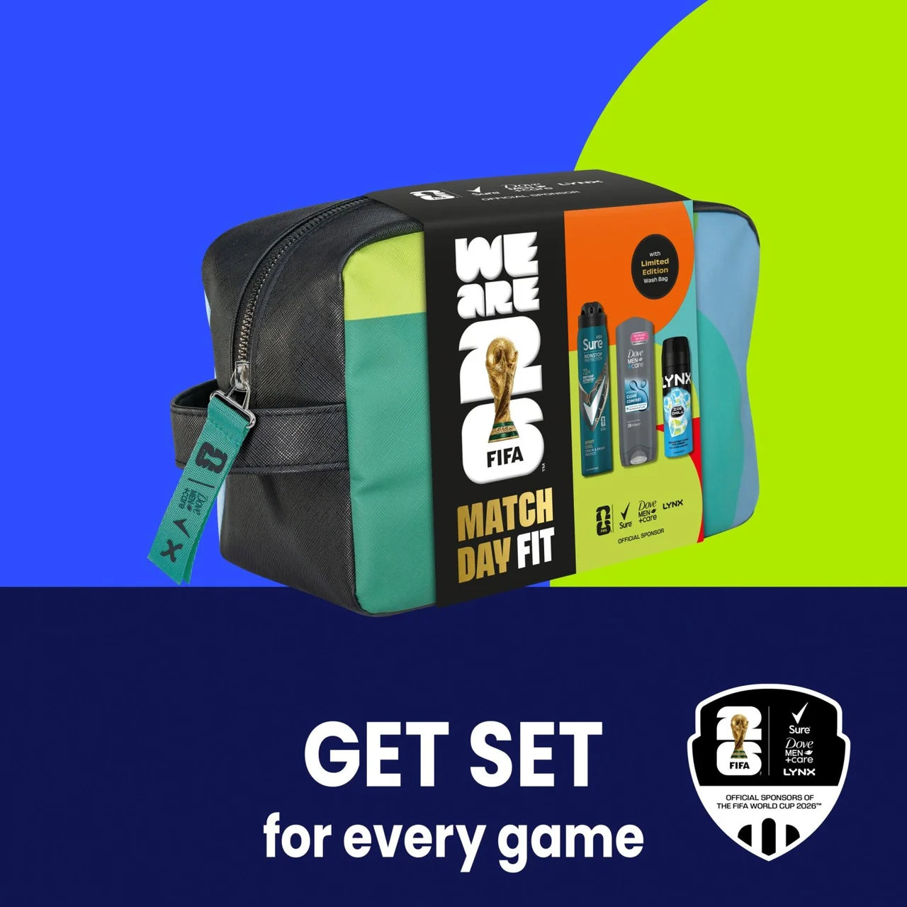 Travel washbag men’s grooming kit FIFA style