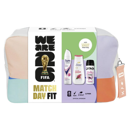 Football themed women’s body care and toiletry kit