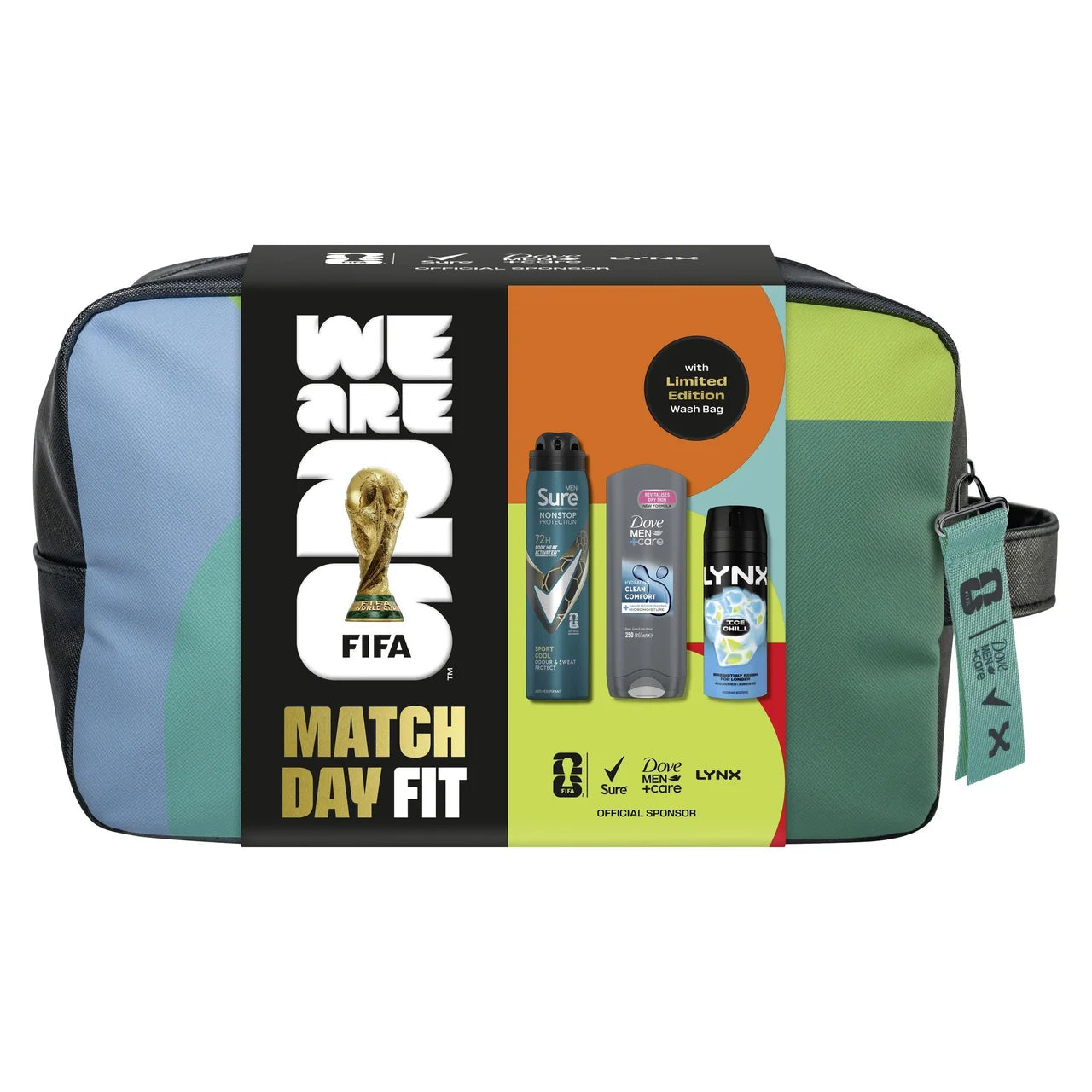 Football themed toiletry bag body care kit for men