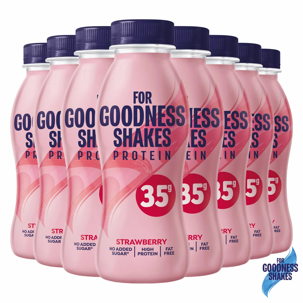 For Goodness Shakes Protein Strawberry 35g 8 x 330ml