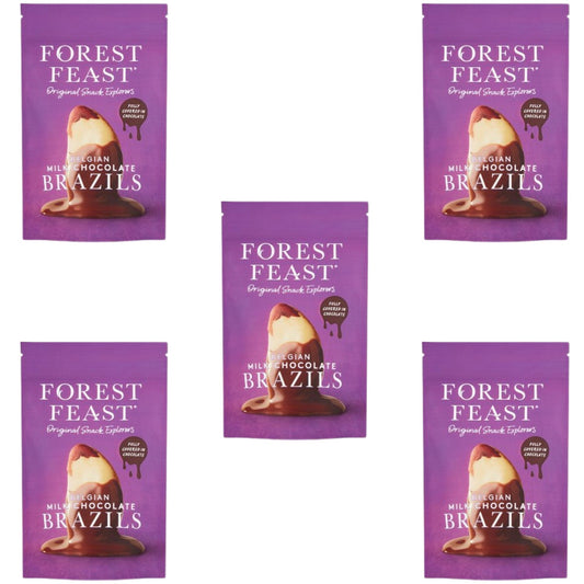 Forest Feast Belgian Milk Chocolate Brazils 5 x 120g