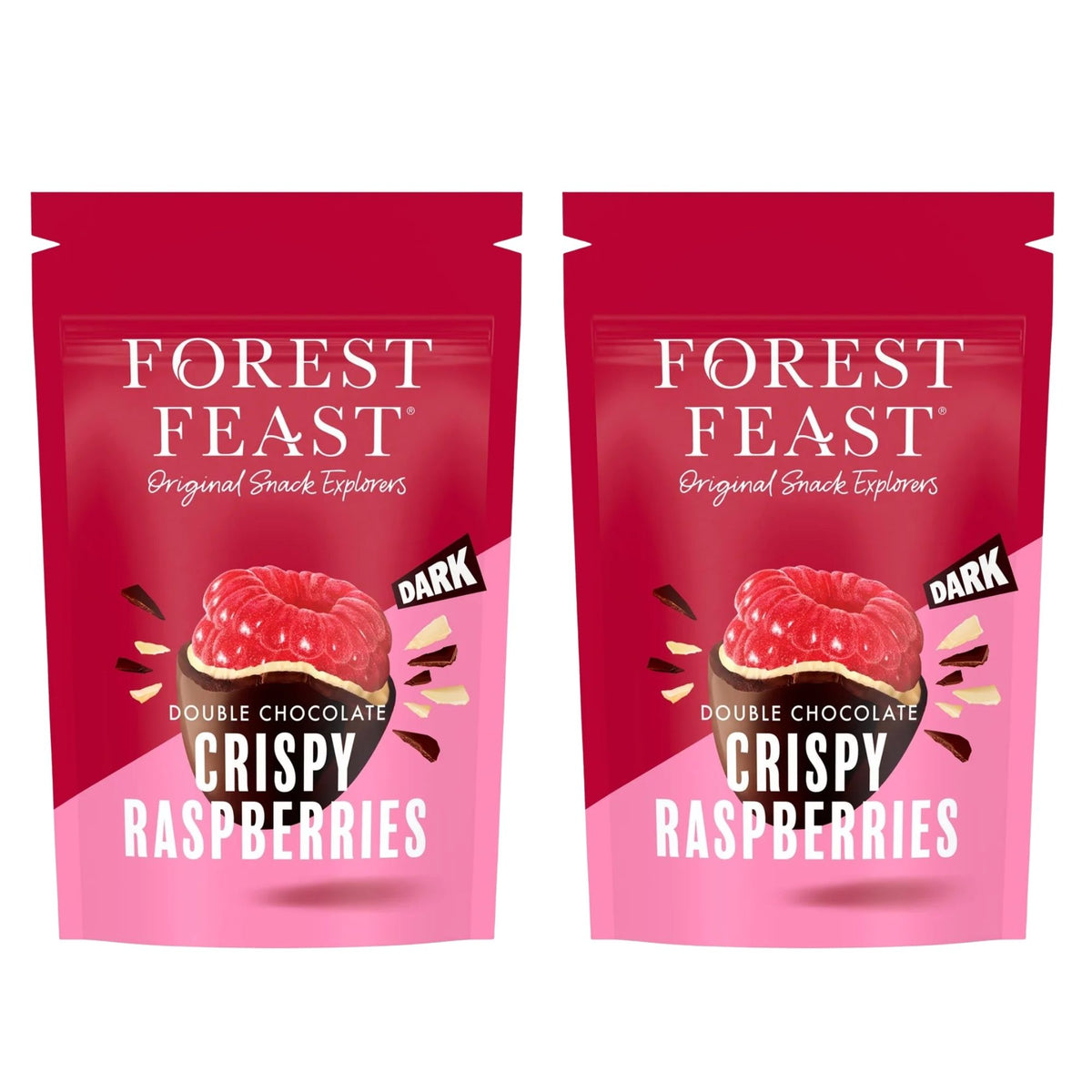 Forest Feast Double Chocolate Crispy Raspberries 2 x 100g