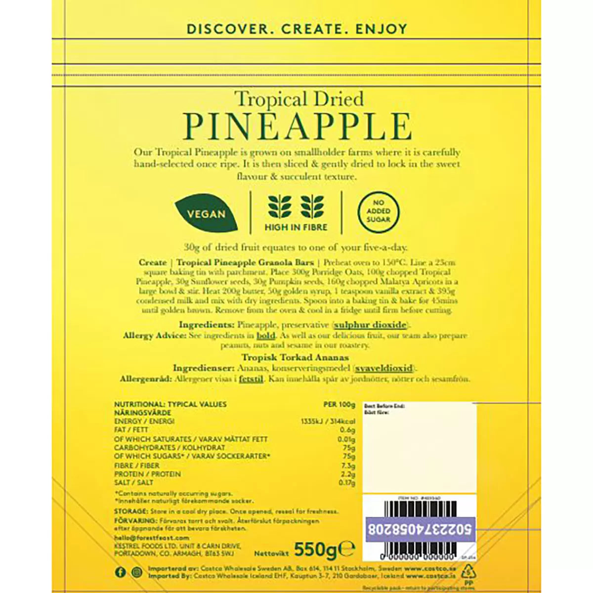 Forest Feast dried pineapple snack