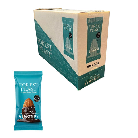 Forest Feast Salted Dark Chocolate Almonds 60 x 40g