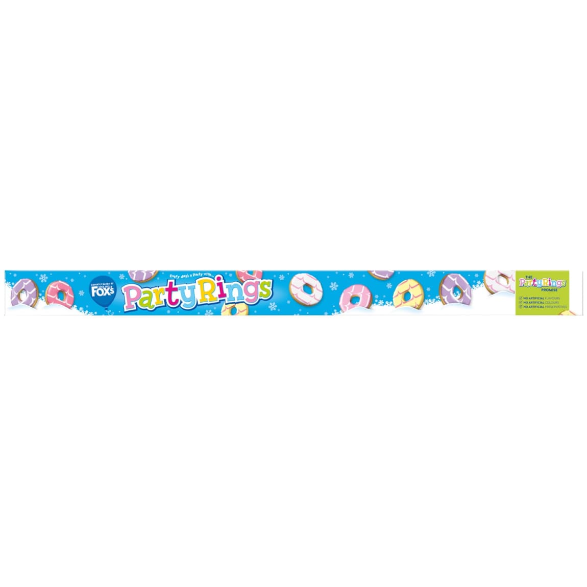 Fox's Party Rings 375g yard box, perfect for sharing at Christmas