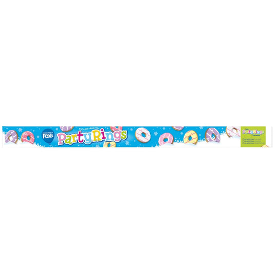 Fox's Party Rings 375g yard box, perfect for sharing at Christmas