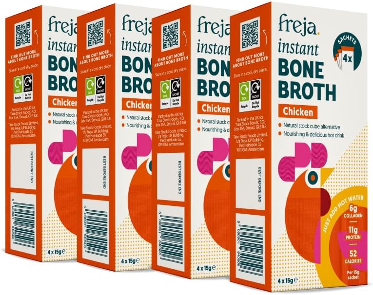 Freja Instant Chicken Bone Broth 4 boxes 4 x 15g sachets