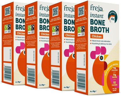Freja Instant Chicken Bone Broth 4 boxes 4 x 15g sachets