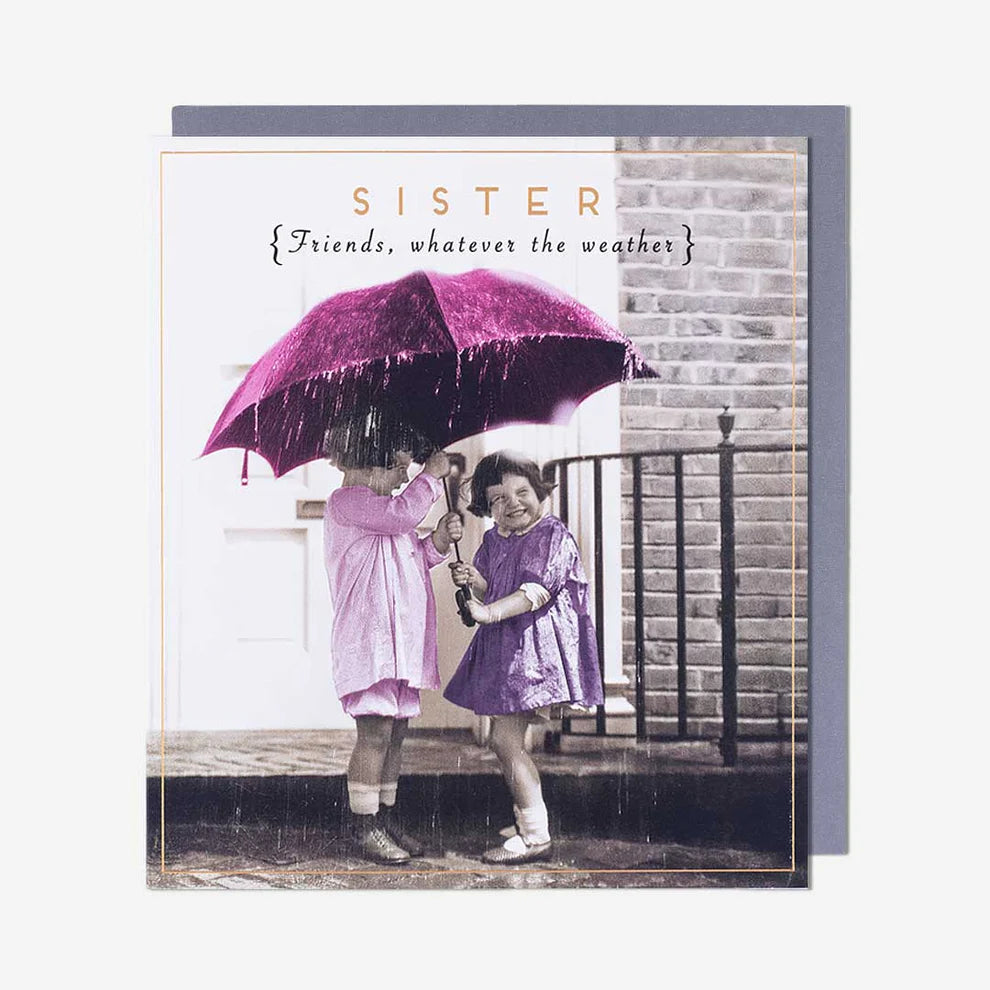 Friends whatever the weather sister birthday cards