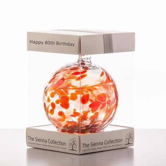 Happy 80th birthday friendship glass ball