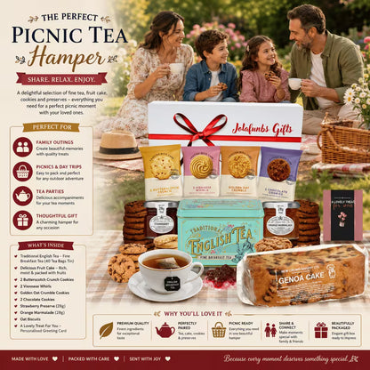 Breakfast tea collection with individually wrapped biscuits