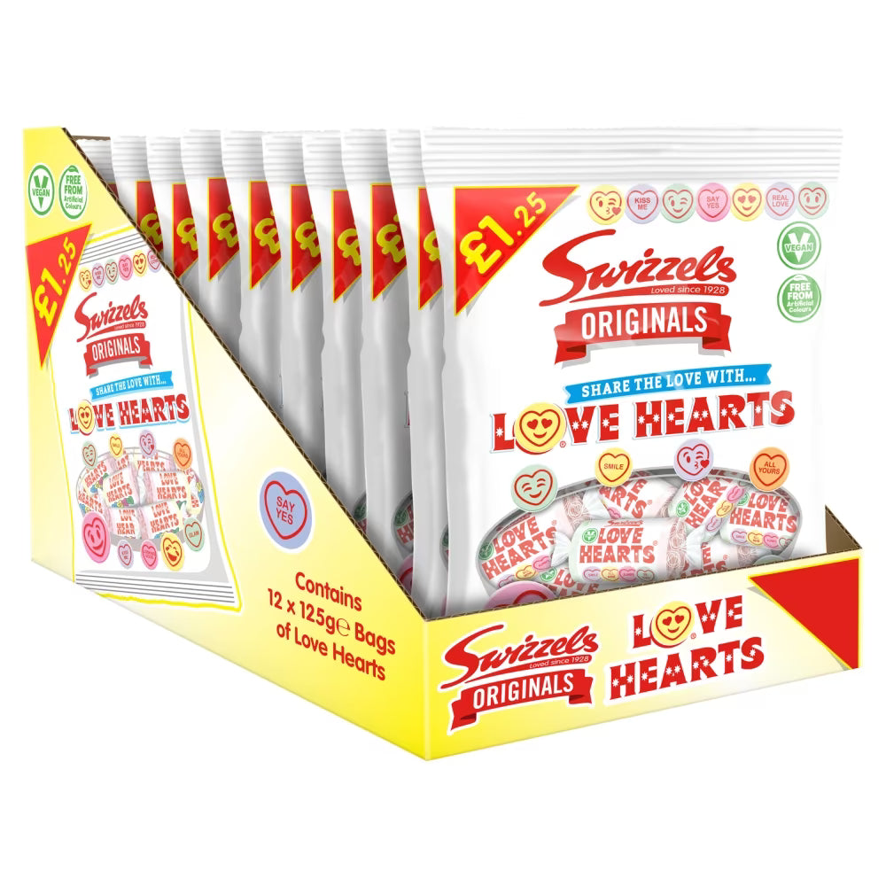 Fruity fizzy sweets with charming love messages