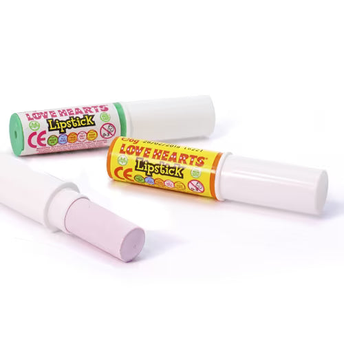 Fruit flavoured novelty edible lipstick sweets