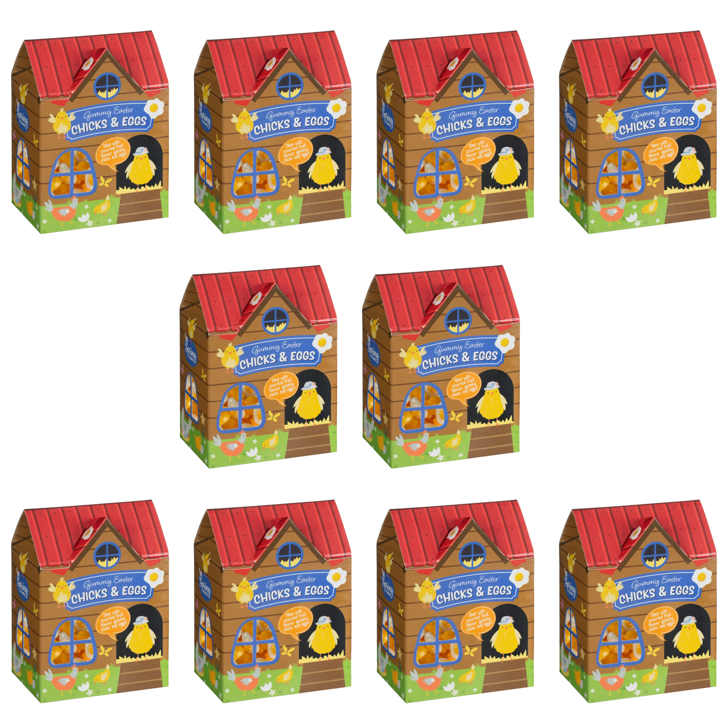 Assorted fruit flavour gummy Easter treats for kids