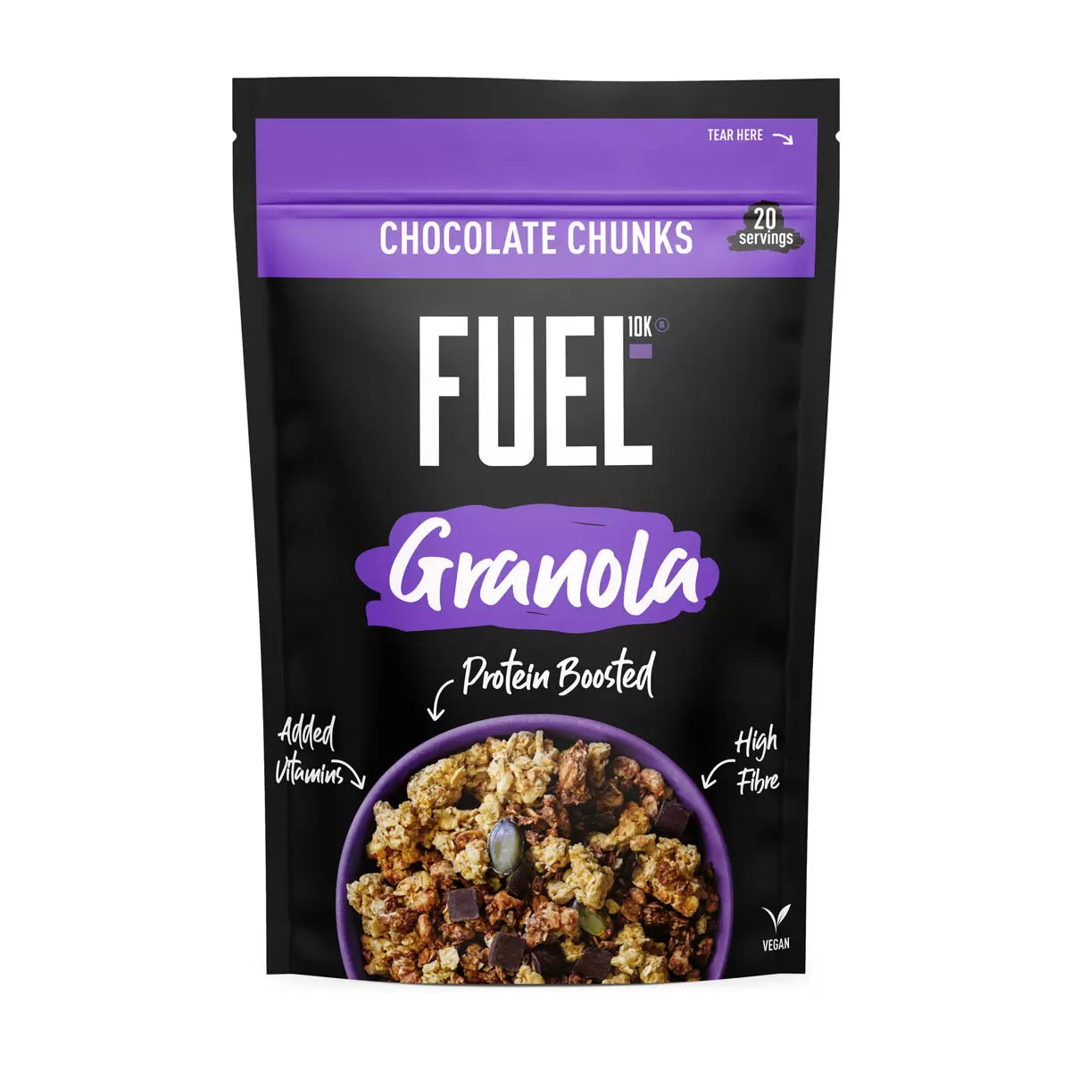 Fuel 10K chocolate granola 1kg protein breakfast cereal