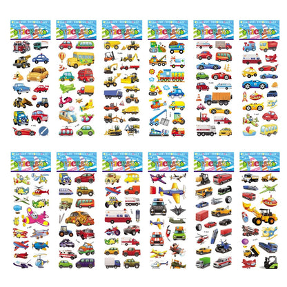 Kids reward and craft sticker set cartoon theme