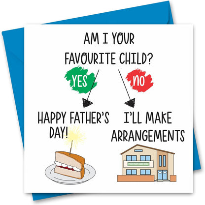 Humorous Father’s Day card with nursing home joke — perfect for funny fathers day gifts from son or daughter.