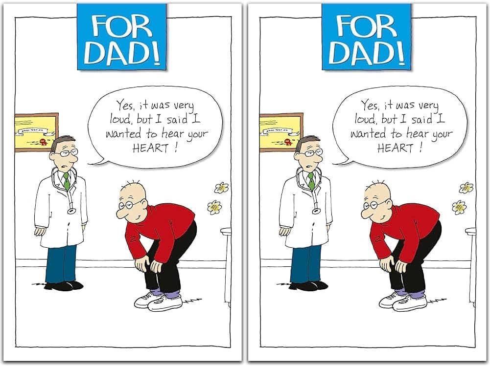 Pack of 2 funny Fatherβs Day cards β great for adding humour to fathers day gifts from kids
