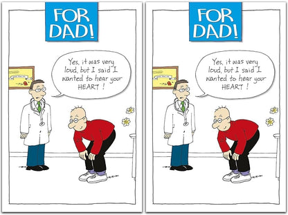 Pack of 2 funny Father’s Day cards — great for adding humour to fathers day gifts from kids