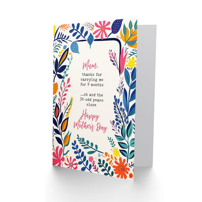 Humorous “Carrying Me as an Adult” design for Mothers Day