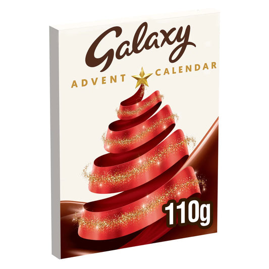 Galaxy Advent Calendar 110g with smooth milk chocolates for Christmas