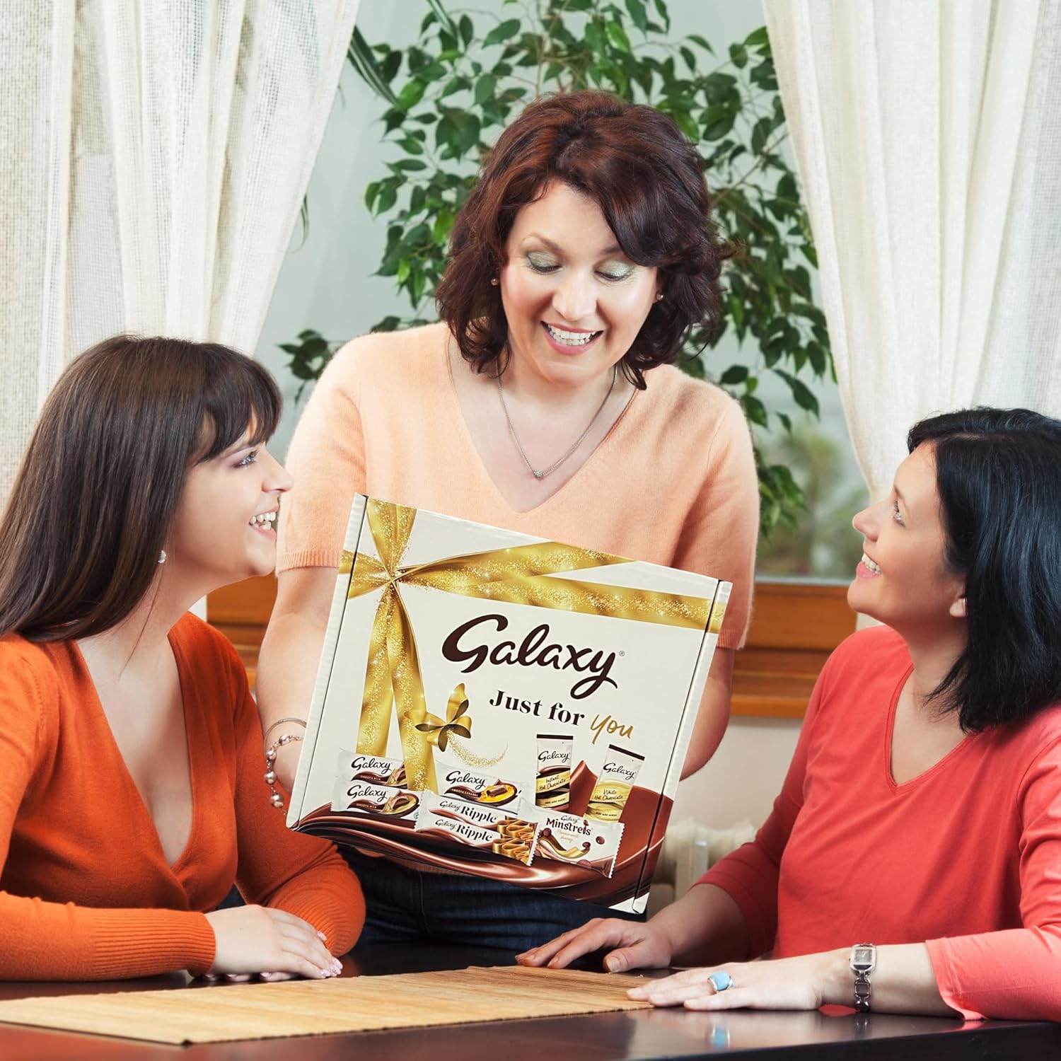Sweet treat box featuring Galaxy chocolate bar selection