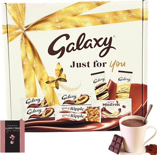 Gift box filled with smooth Galaxy chocolate bars