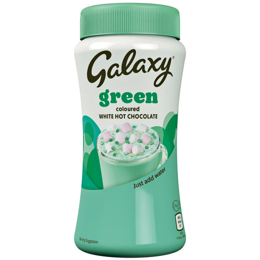 Vibrant green Galaxy hot chocolate for Christmas or parties