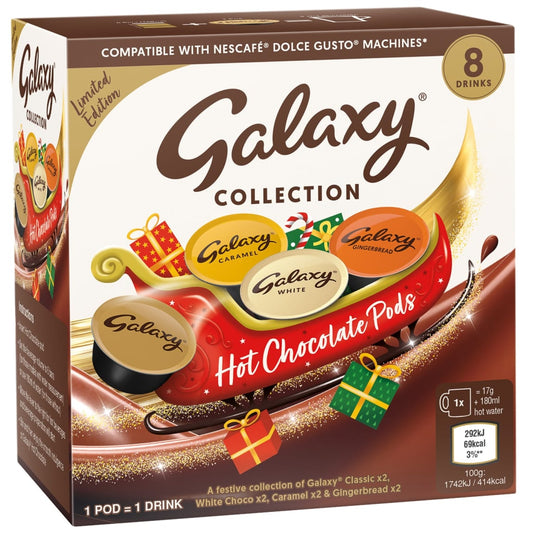 Festive Galaxy hot chocolate pods for Dolce Gusto machines