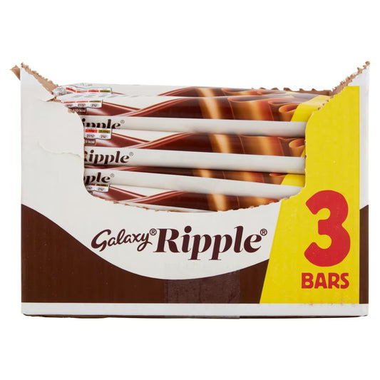 Galaxy Ripple 3 pack milk chocolate bars multipack