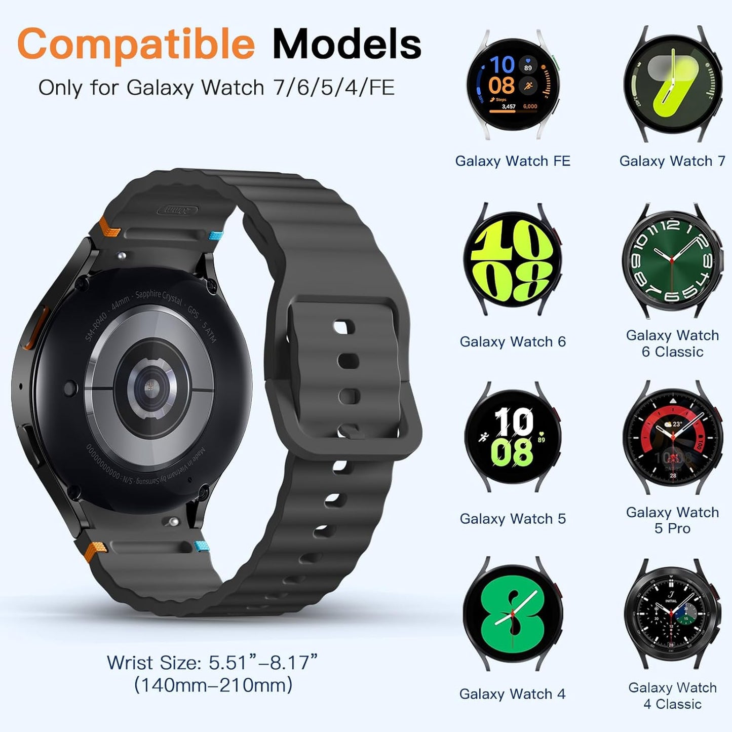 Multi colour sport straps for Samsung Galaxy Watch FE