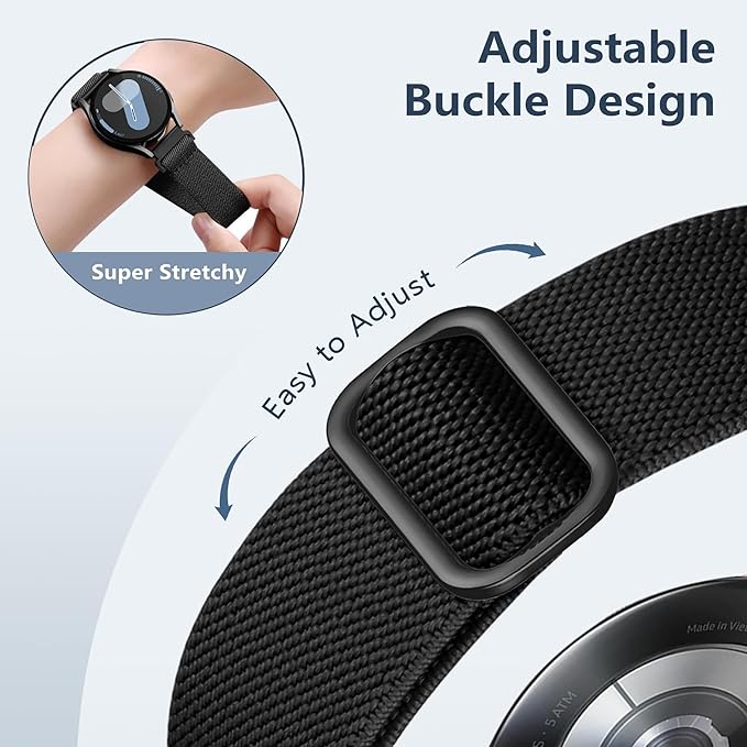 Adjustable nylon loop straps for Samsung Galaxy Watch models