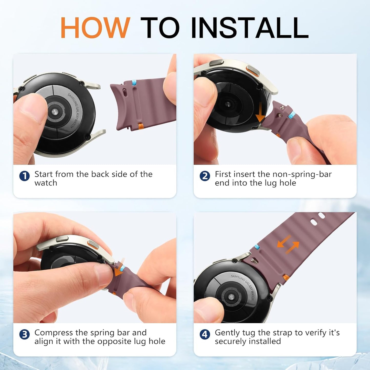 Comfortable silicone watch bands for gym and daily wear