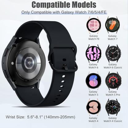 Adjustable silicone watch strap for Galaxy Watch FE models