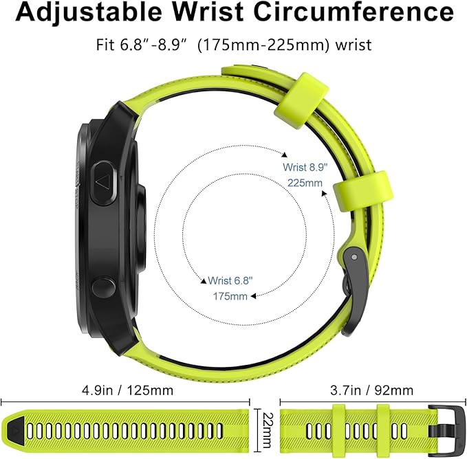 Adjustable Garmin Forerunner 945 sport watch band silicone