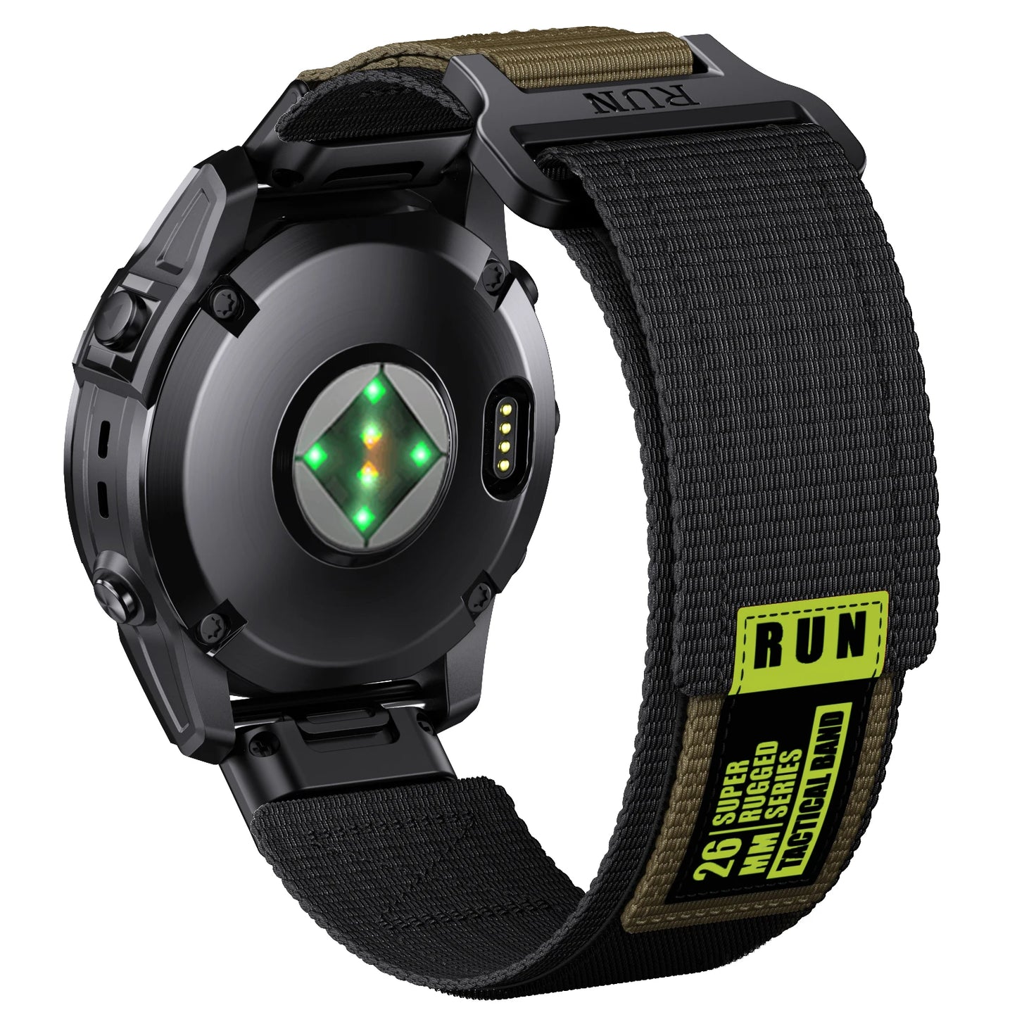 Runcool dark blue nylon Garmin band 26mm Fenix 7X 6X 5X QuickFit