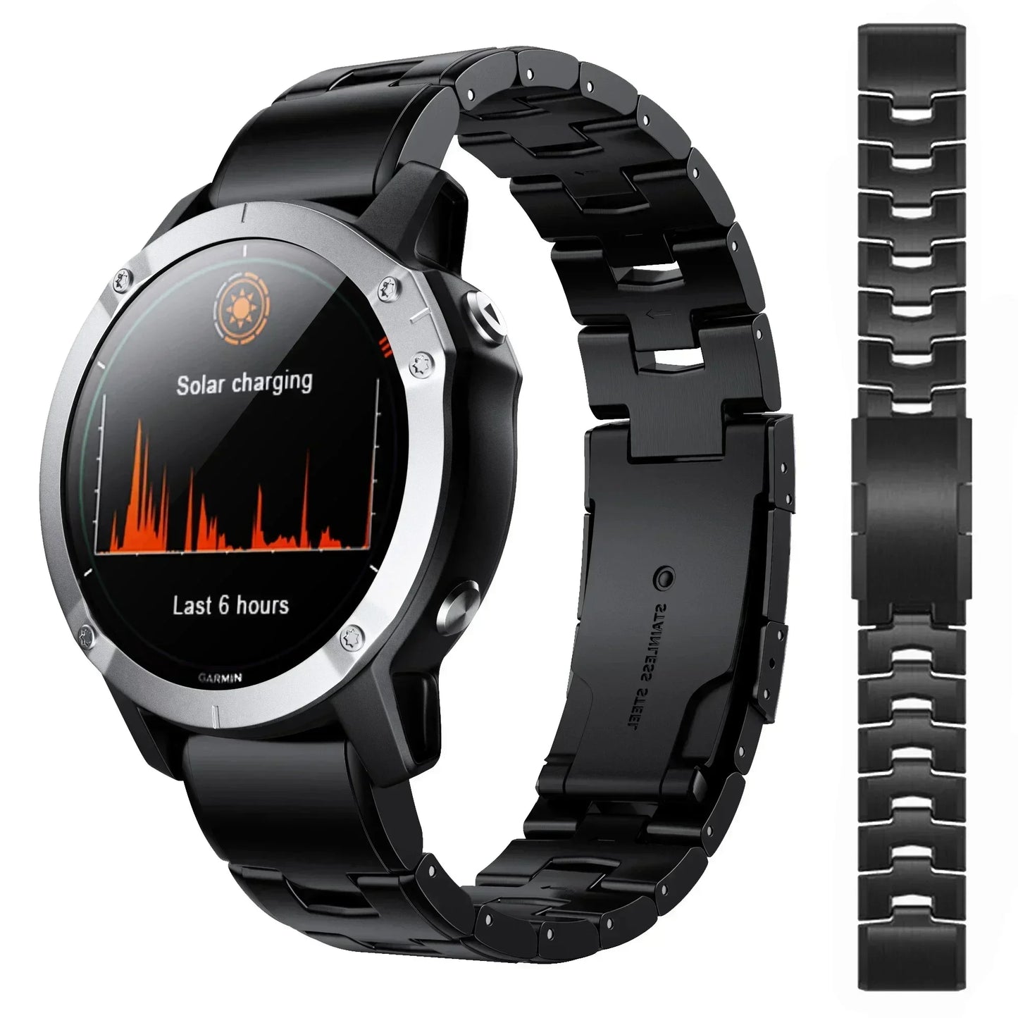 Garmin QuickFit titanium strap in 22mm and 26mm sizes