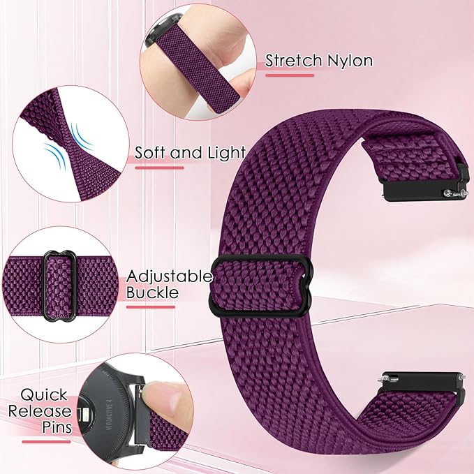 Soft elastic smartwatch straps for comfort and durability