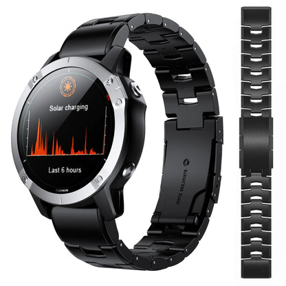 Garmin titanium wristband with secure buckle clasp