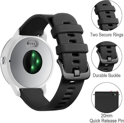 Adjustable 20mm Garmin watch band with quick release pins
