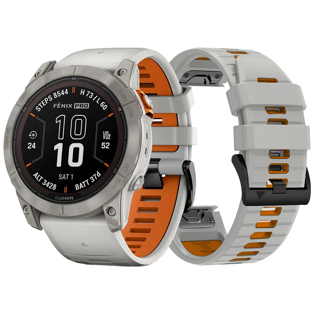 Soft silicone smartwatch band for active use