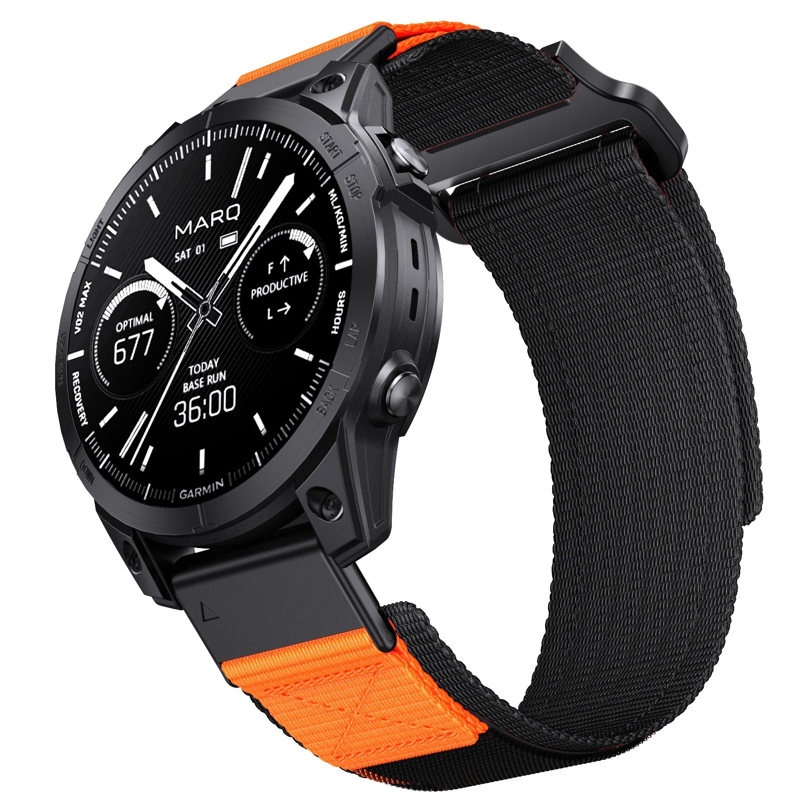 Runcool black camouflage Garmin QuickFit band 22mm 26mm nylon