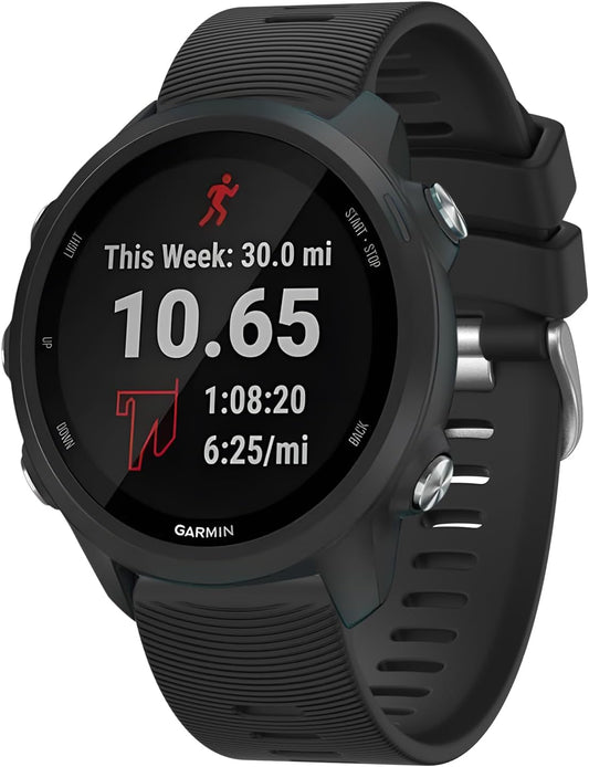 Garmin Forerunner 245 silicone strap 20mm replacement band black