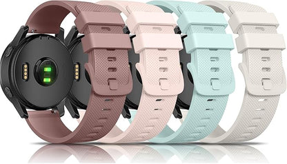 4 pack silicone straps for Garmin Forerunner 245 20mm replacement bands