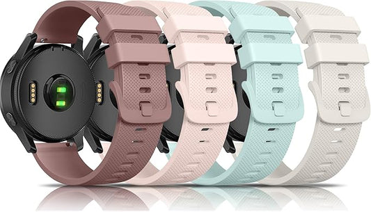 4 pack silicone straps for Garmin Forerunner 245 20mm replacement bands