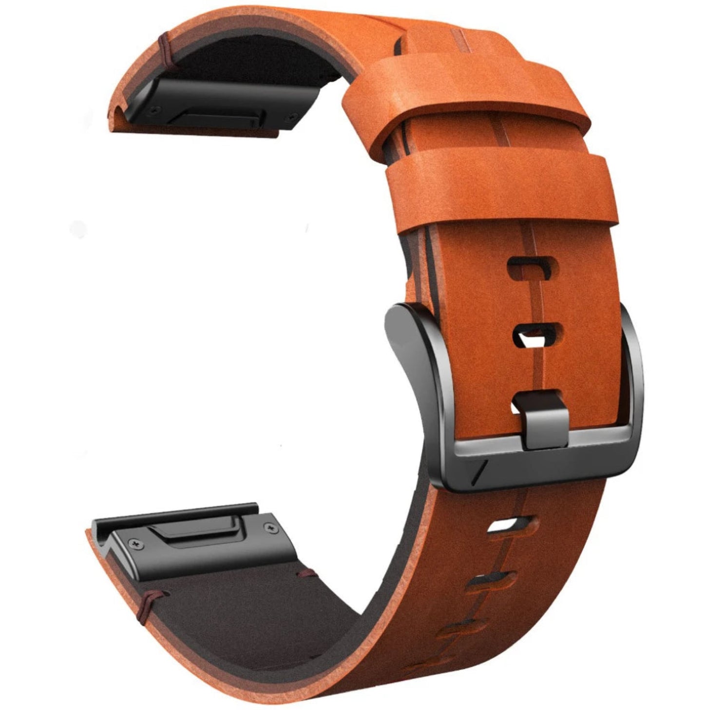 ANBEST genuine leather watch band 22mm 26mm Garmin brown black