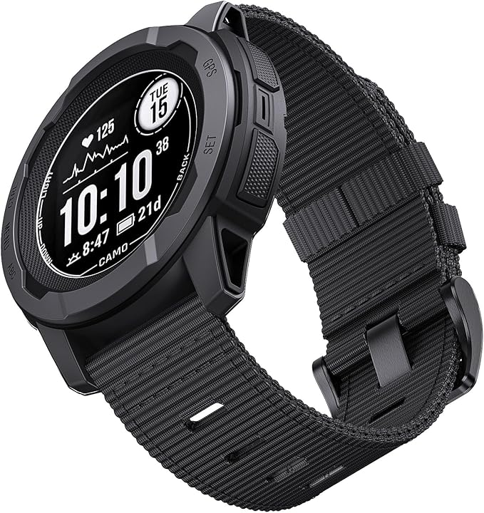Rugged nylon Garmin Instinct 45mm replacement sport strap