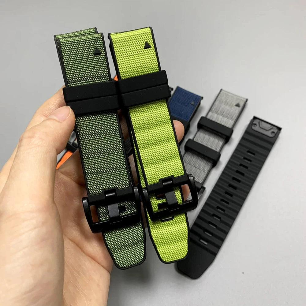 Garmin QuickFit breathable nylon silicone band for outdoor sports