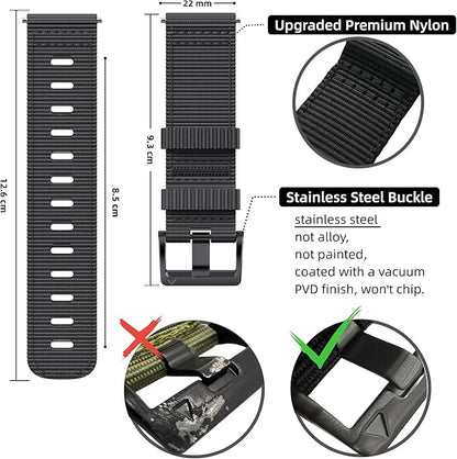 Durable nylon replacement strap for Garmin 45mm watches