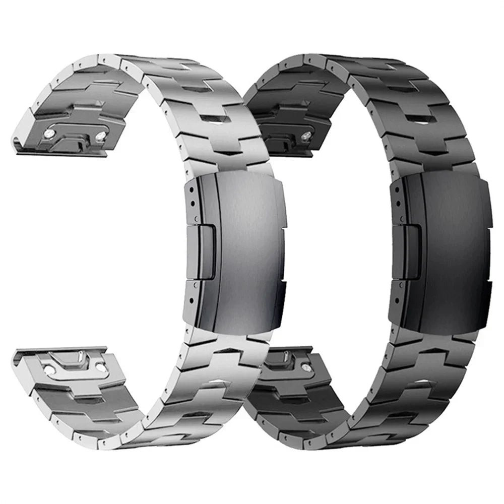 QuickFit metal watch band with adjustable links